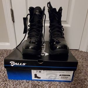 patent leather work boots